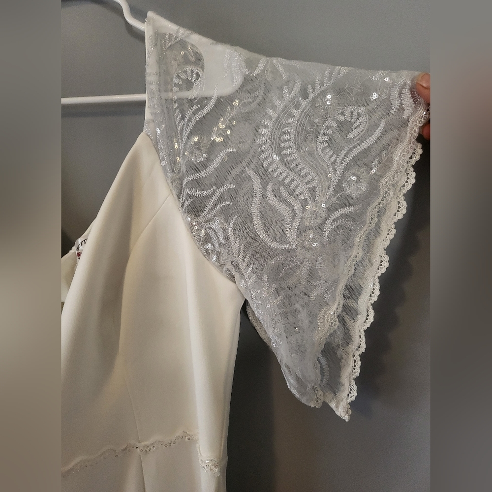 Plus Size Elegant And Simple Wedding Dress - Picture 6 of 8